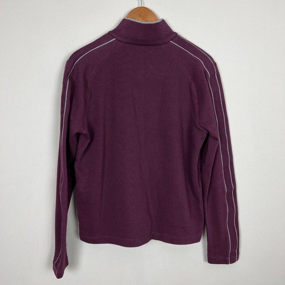 Hugo Boss Sweater Mens Medium Maroon‎ Regular Fit Pullover Mock Neck Long Sleeve - Picture 5 of 13